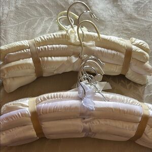 Elegant Cream Satin Padded Hangers
